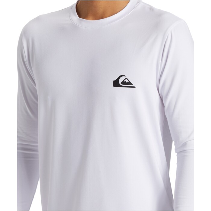 2024 Quiksilver Hombres Camiseta De Manga Larga Everyday Surf AQYWR03154 - White